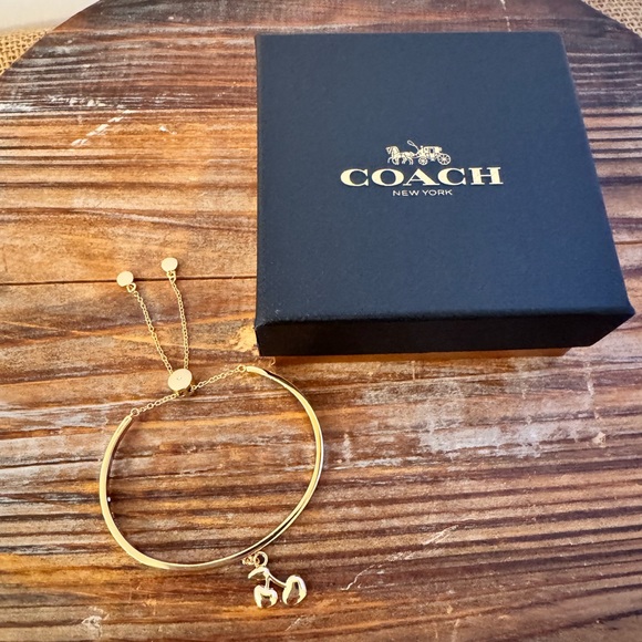COACH slider cherry bangle bracelet New - Picture 2 of 14